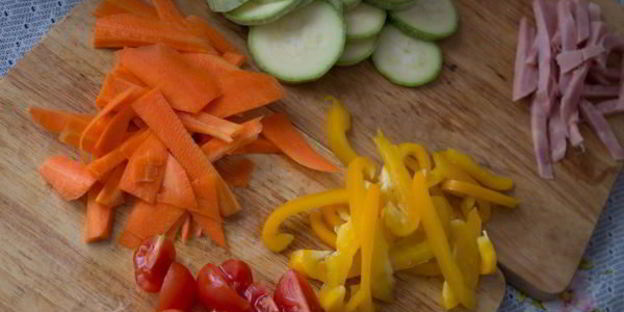 запеченный кабачок с чесноком