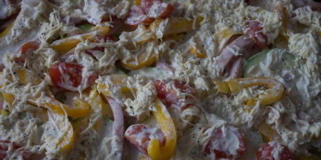 запеченный кабачок с чесноком