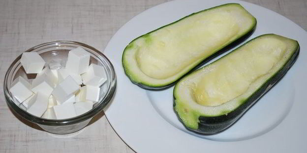 запеченные цукини с лисичками и фетой