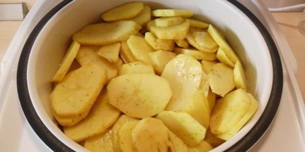 говяжья печень с картофелем в мультиварке