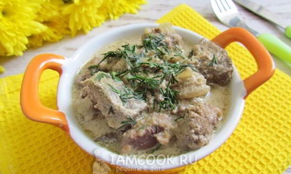 Рецепт говяжьей печени тушеной в мультиварке