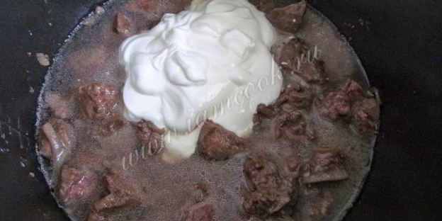 говяжья печень тушеная в мультиварке