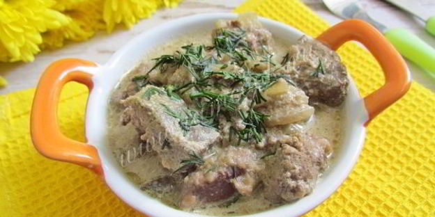 говяжья печень тушеная в мультиварке