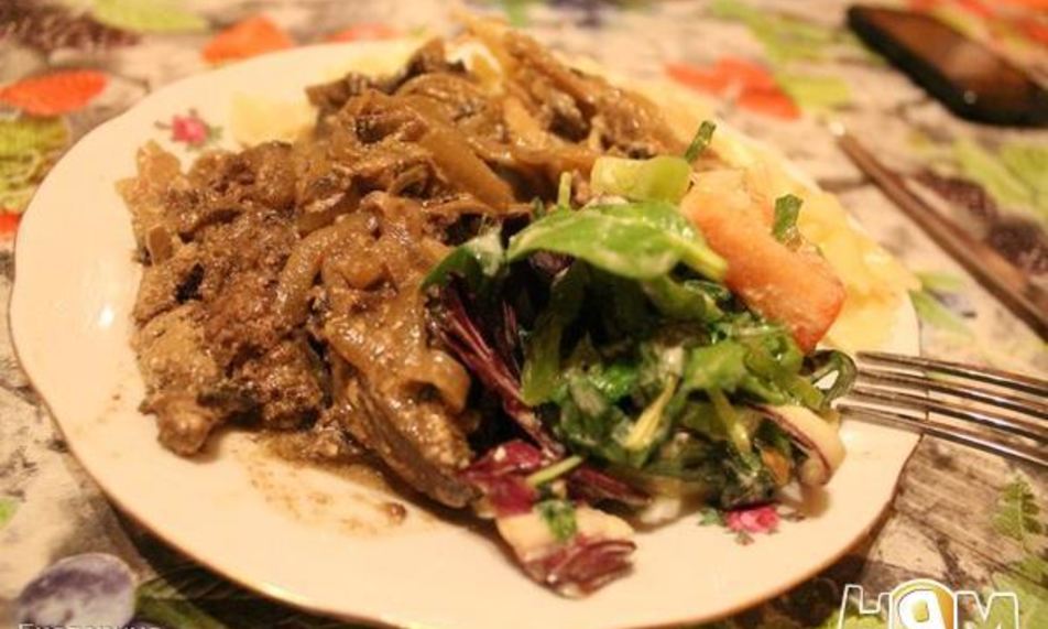 Рецепт говяжьей печени в соусе порто