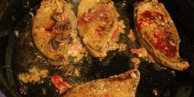 говяжья печень в соусе порто