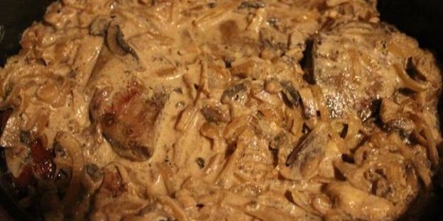 говяжья печень в соусе порто