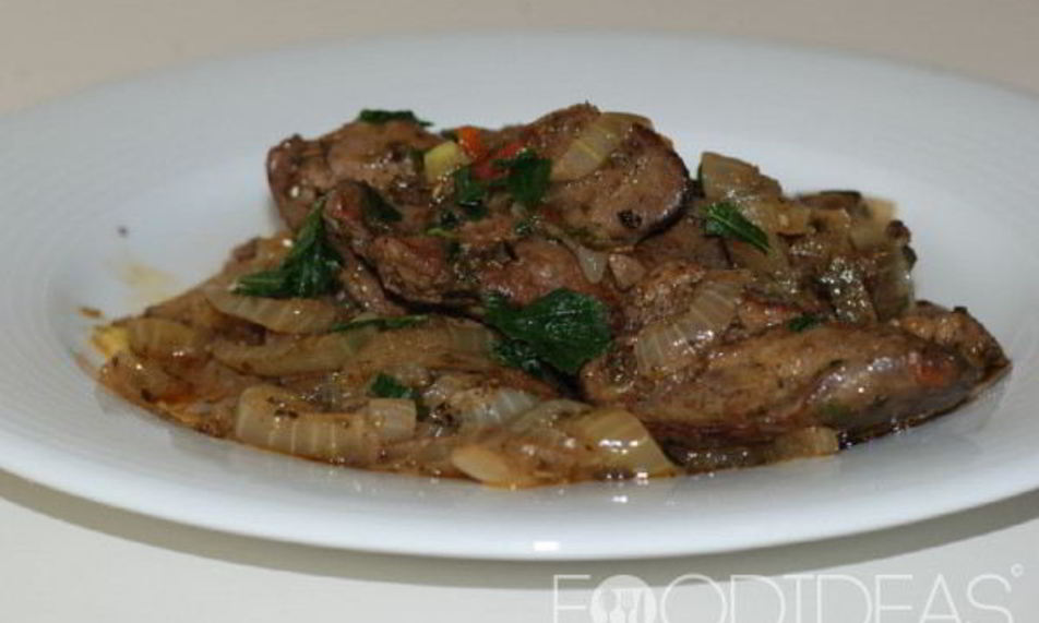 Рецепт говяжьей печени жареной с луком