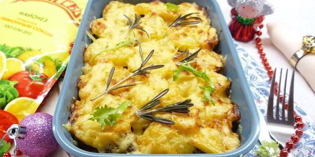 гратен с печенью индейки