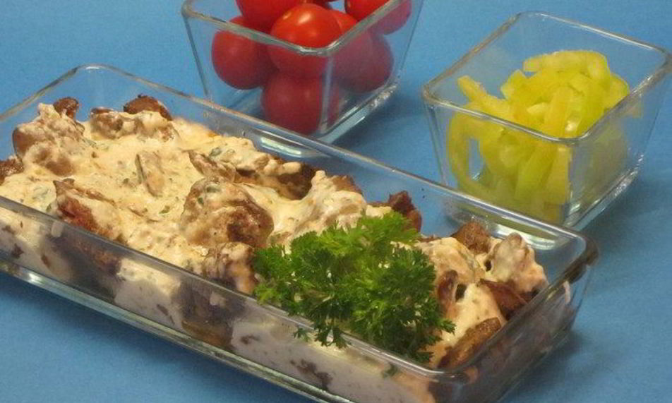 Рецепт куриной печени со сливочно-горчичным соусом