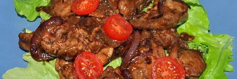 Куриная печень терияки