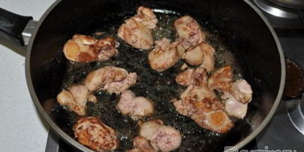 куриная печень терияки