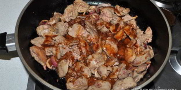 куриная печень терияки