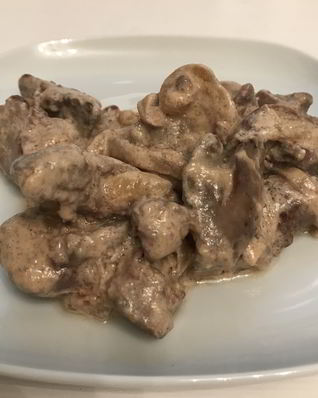 Куриная печень в сметане