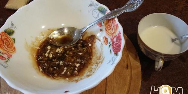 куриная печень в соусе терияки с имбирным пюре