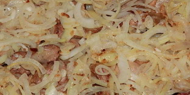 куриная печень, запеченная с овощами