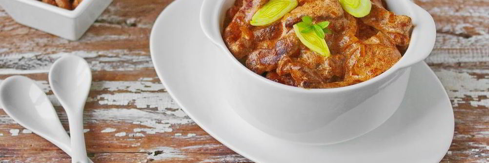 Печень говяжья в сметане