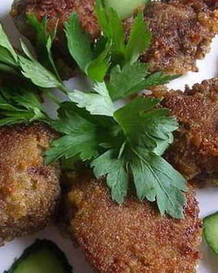 Печень индейки в вине и сухарях