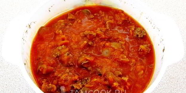 печень куриная в яблочном соусе в микроволновке