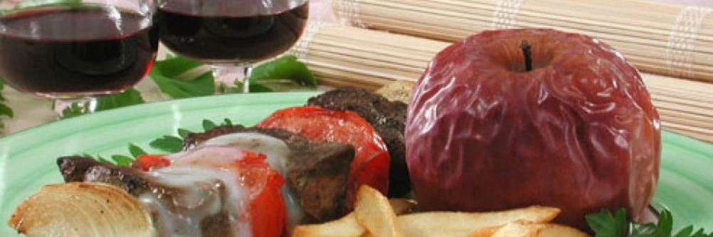 Печень с сырным соусом