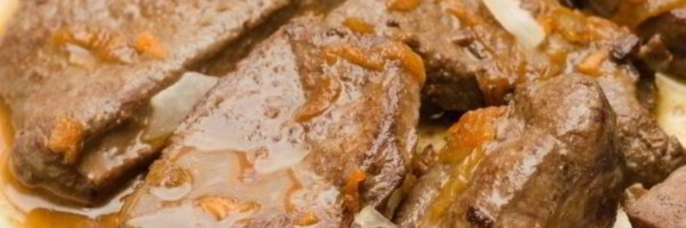 Печень свиная в духовке