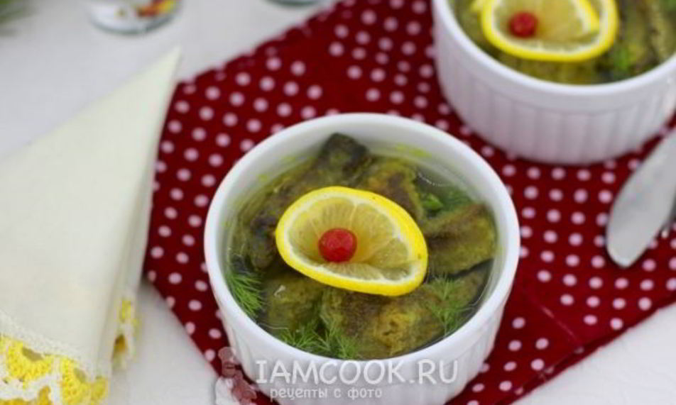 Рецепт печени в лимонном желе