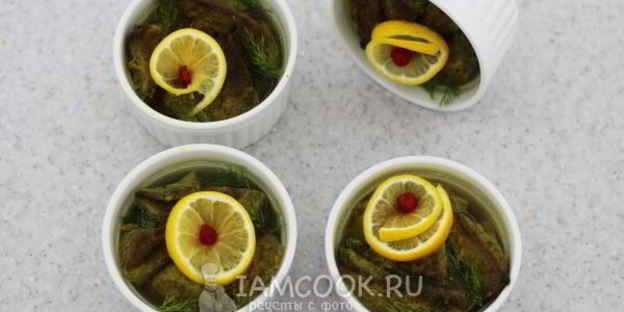 печень в лимонном желе