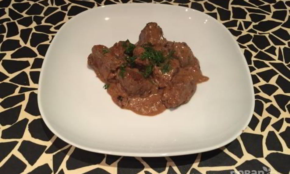 Рецепт печени в мультиварке со сметаной