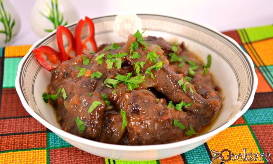 Рецепт свиной печени в томатно-соевом соусе