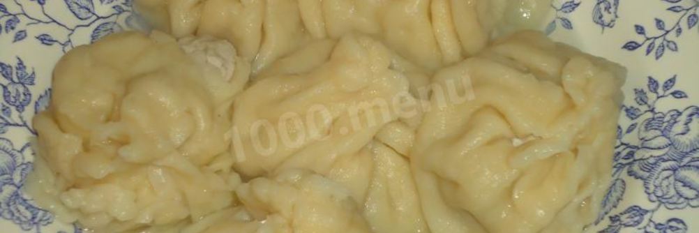 Хинкали из теста с мясом