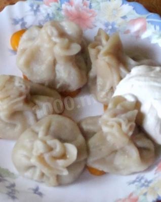 Китайские пельмени с креветками грибами и мясным фаршем