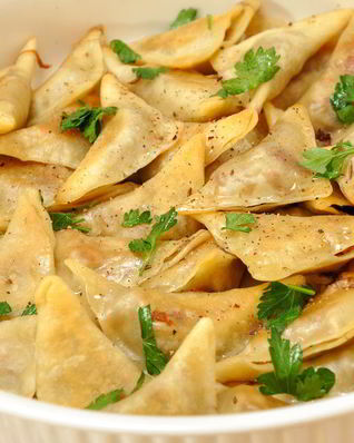 Кундюмы — постные пельмени с грибной начинкой