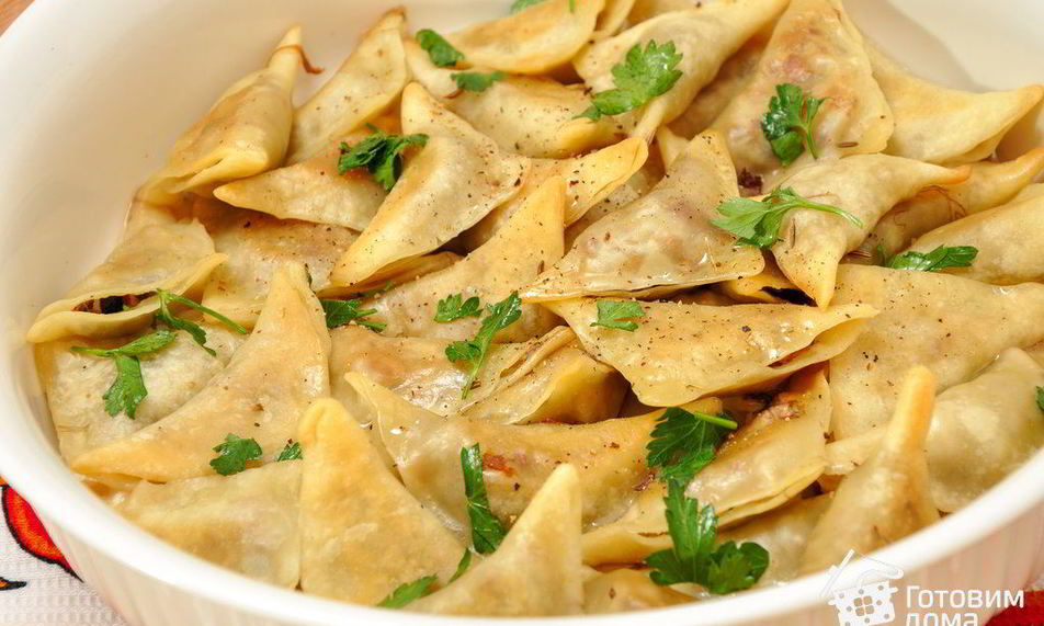 Рецепт кундюмов — постных пельменей с грибной начинкой