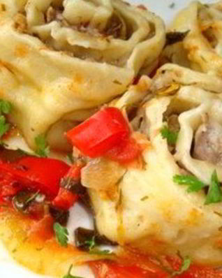 Ленивые пельмени Розочки с мясом