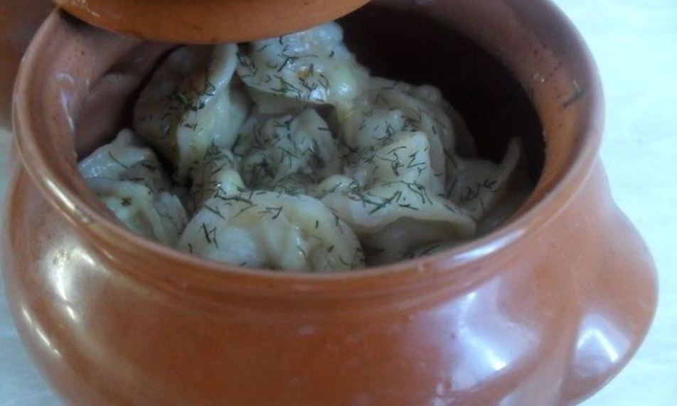 Рецепт пельменей в горшочке