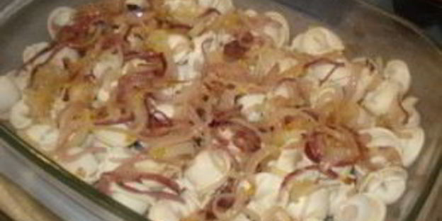 пельмени, запеченные с сыром