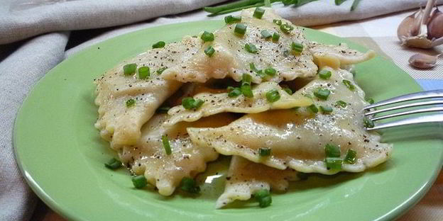 постные пельмени с кабачками