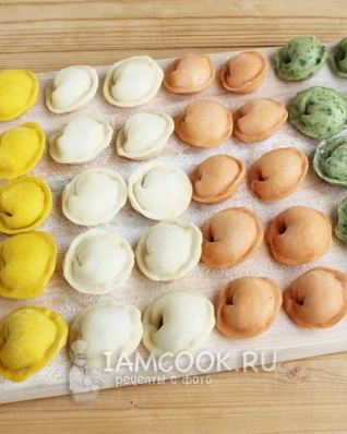 Цветное тесто для пельменей