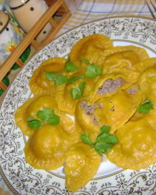 Тыквенные пельмешки