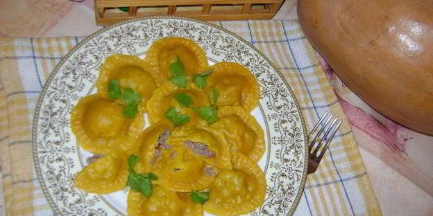 тыквенные пельмешки