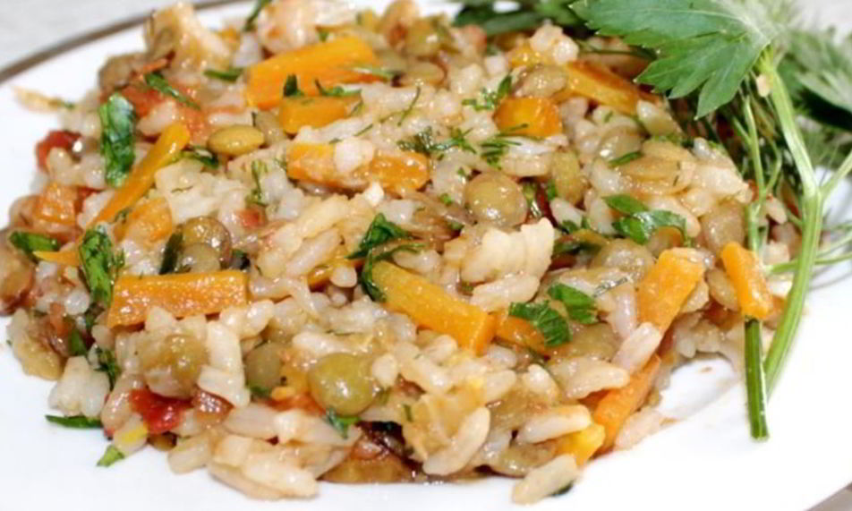 Рецепт ароматного плова с чечевицей