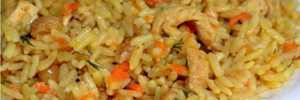 Быстрый плов с курицей