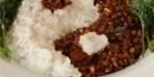 чечевичный плов инь-ян