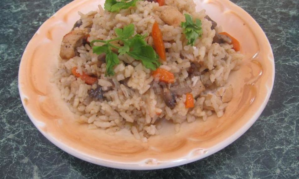 Рецепт грибного плова с грибами и курицей