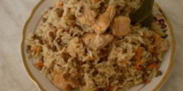 плов из чечевицы с курицей
