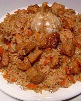 Плов из свинины в казане