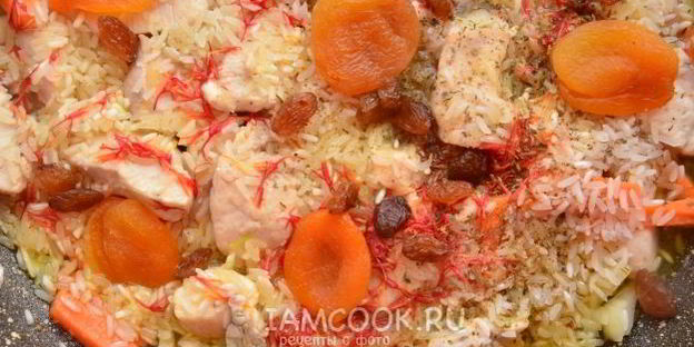 плов по-азербайджански с курицей