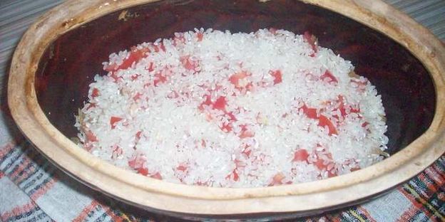 плов с грибами