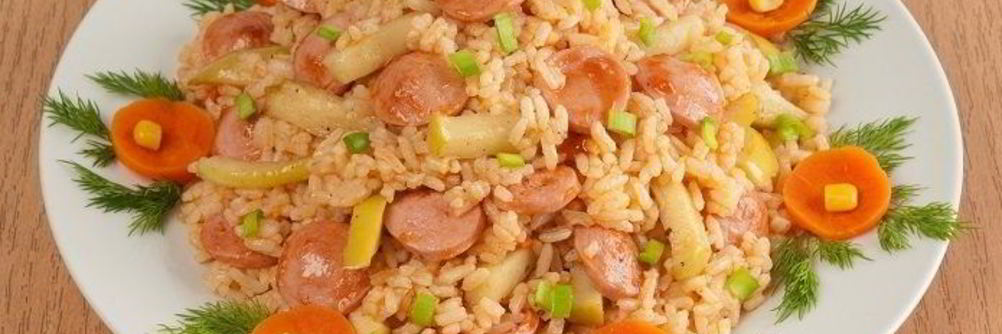 Плов с сосисками