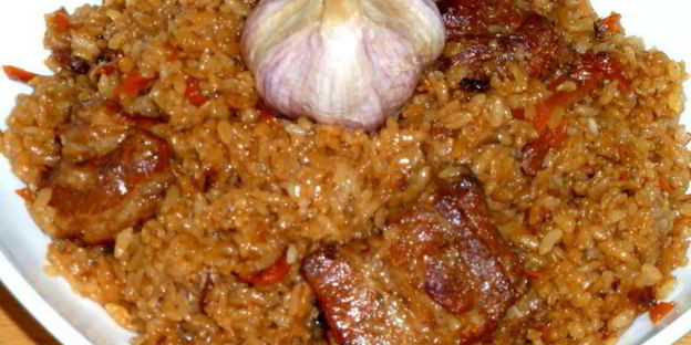 плов со свиными ребрышками