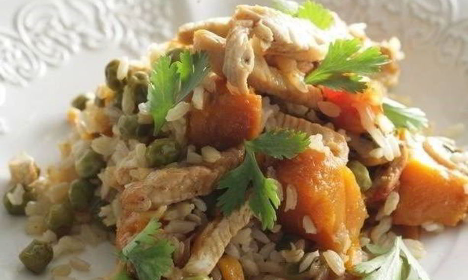 Рецепт пряного плова с овощами и индейкой